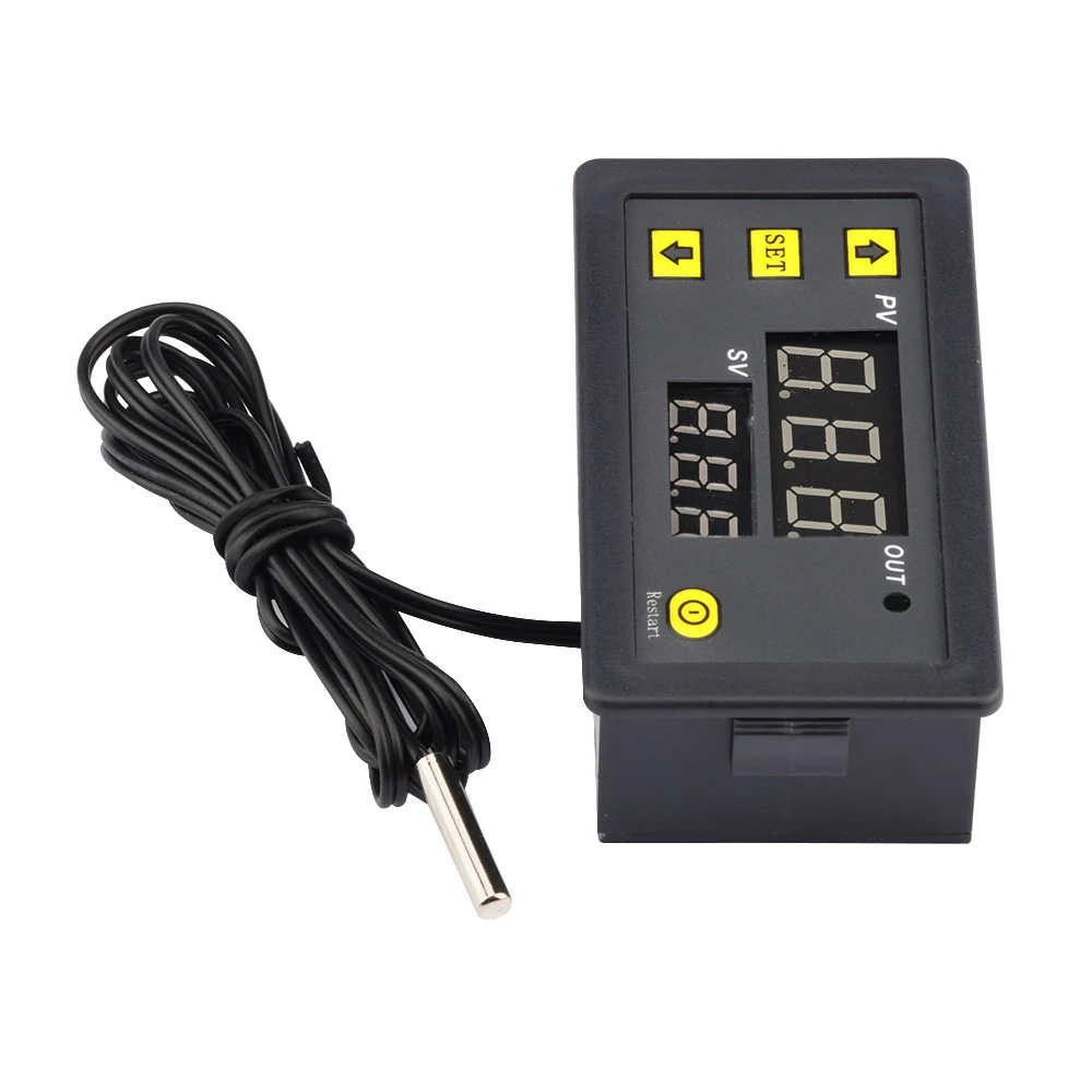 W3230 DC 12V 20A High-precision Digital Temperature Controller Thermostat Red Blue LED Display Temperature Control Relay Output