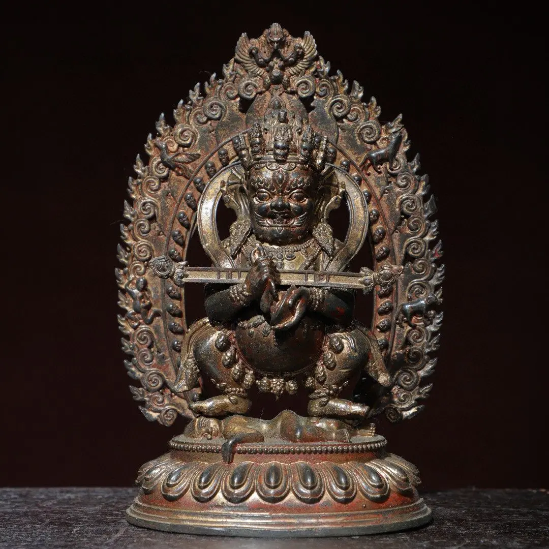 Green Tara Bodhisattva Pure Copper Tibetan Buddha Statue Home Temple Desktop Offering Decor