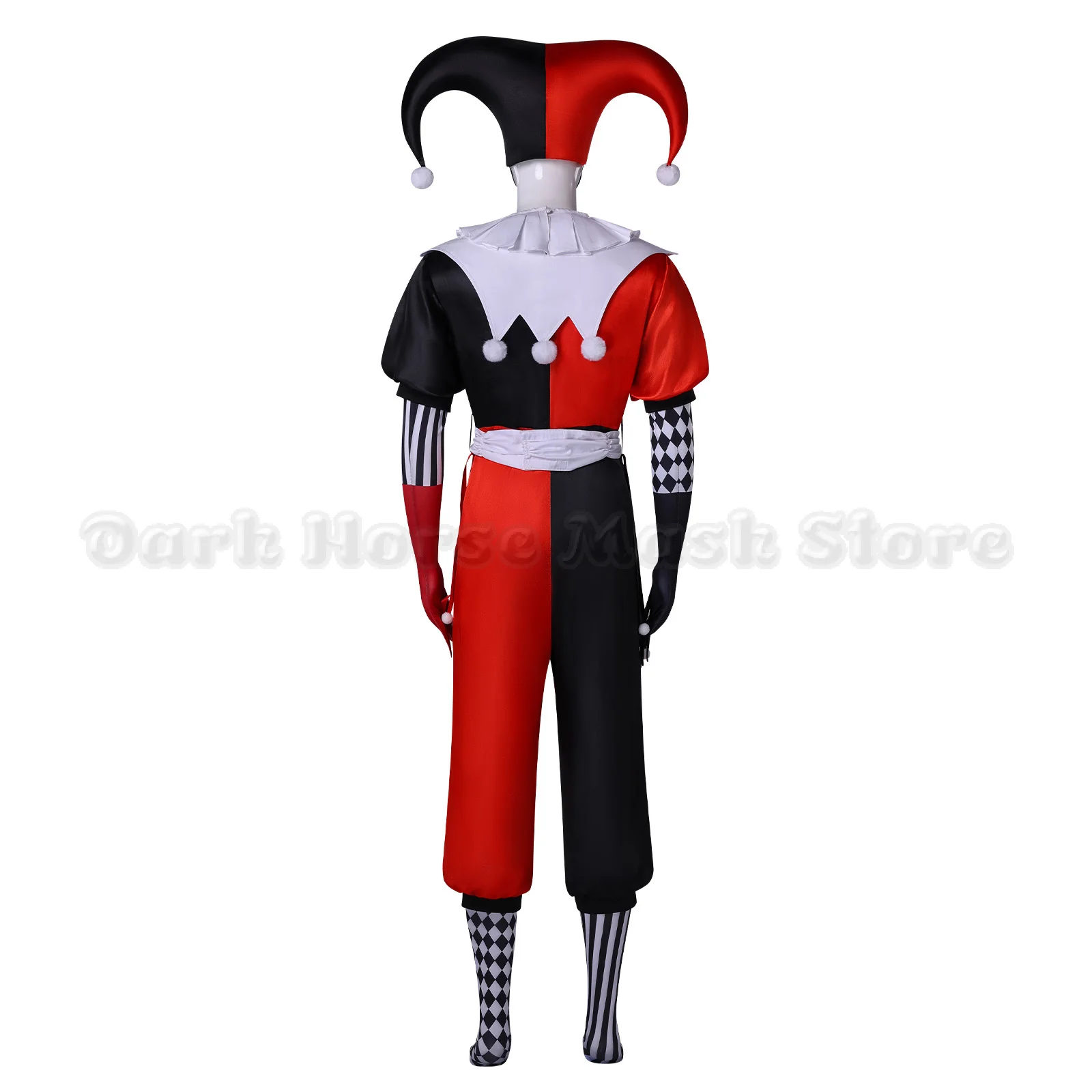 Joker & Queen Cosplay Outfits Full Set Halloween Clown & Jester Costumes Jester Outfit Halloween Party Roleplay Outfit Men Women view 5