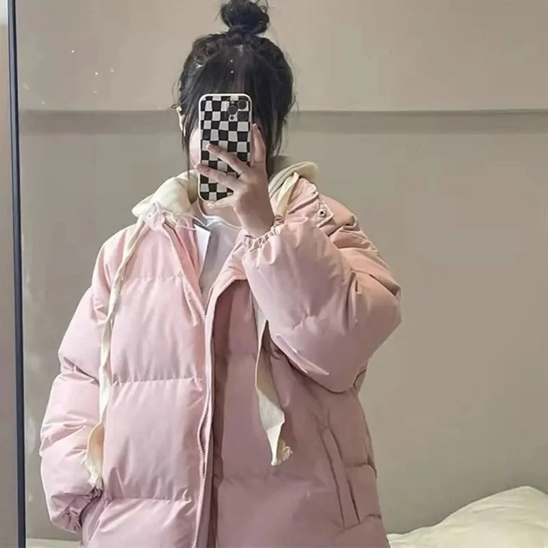 Winter Parka 2025 New Women's Cotton Coat Cropped Korean Style Down Cotton-padded Jacket Student Puffer Jacket Outerwear