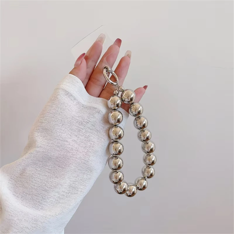 Electroplating Bead Lanyard Charm Phone Chain