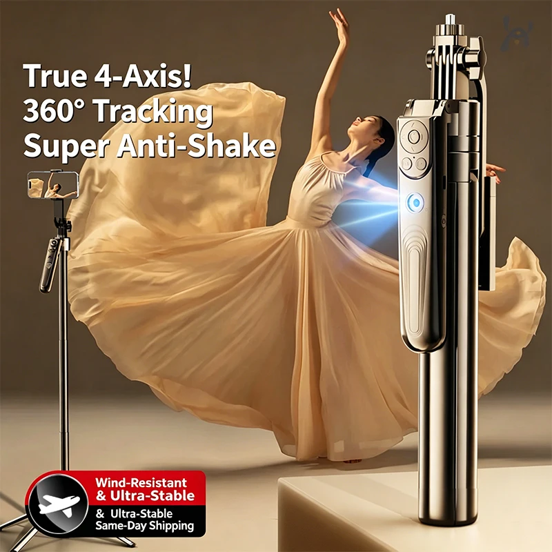 Smart Tracking Gimbal Selfie Stick 360° Rotation Mobile Concert Shooting Gadget Universal Auto Tracking Live Streaming Stand