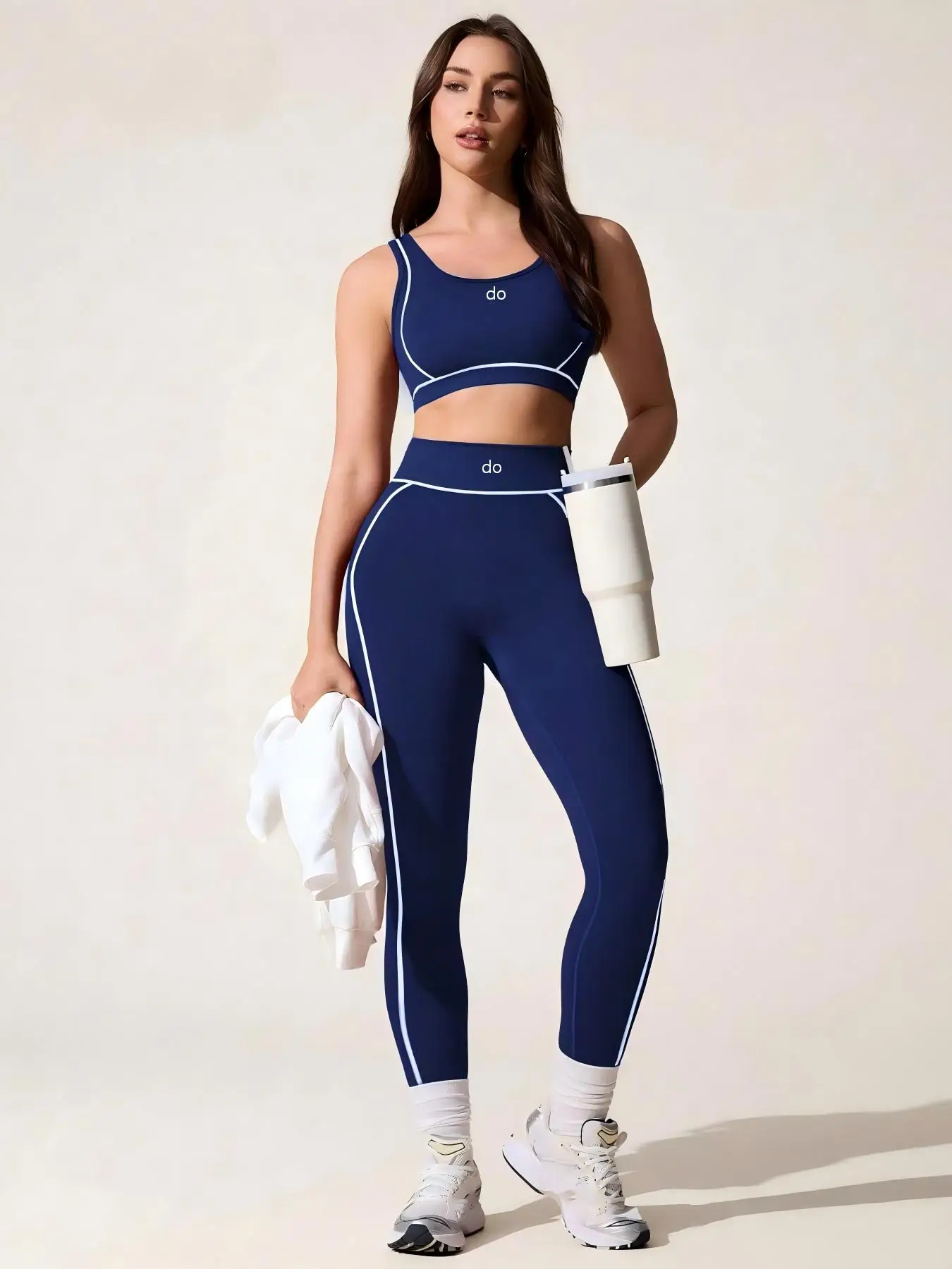 2026 Yoga Set Women's Sports Tank Top Pants Tight Peach Hip Fitness Suit, Running Leisure Two Piece Set