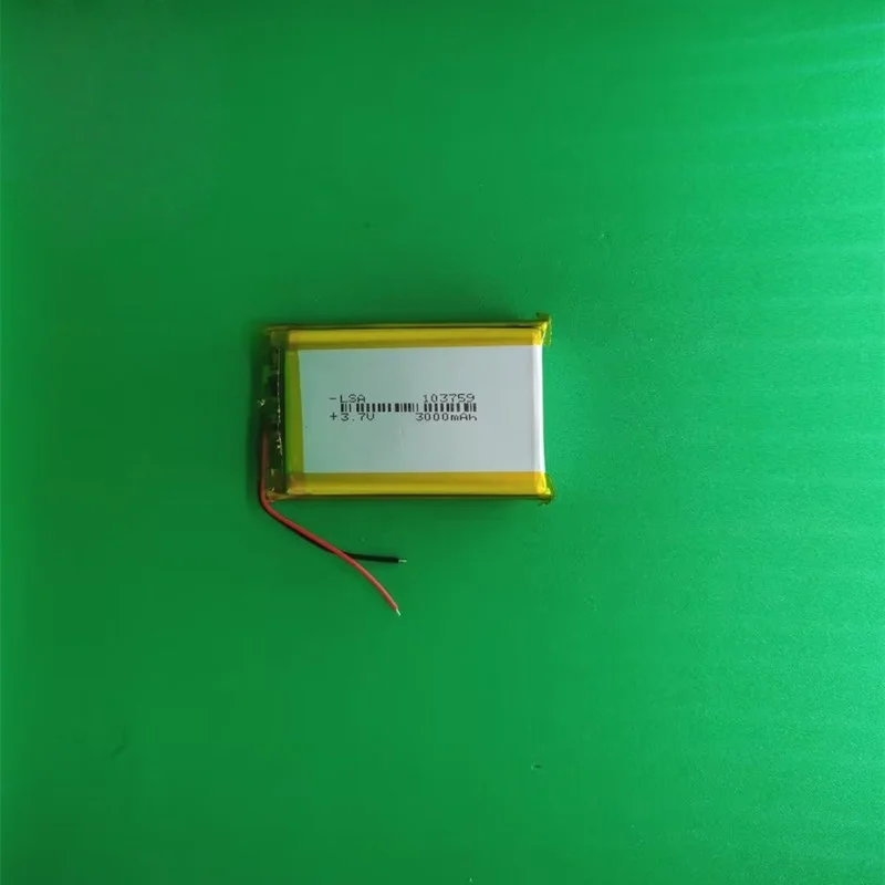 3.7V Rechargeable 103759 Polymer Battery 3000mAh for Night Lights & Breast Pumps