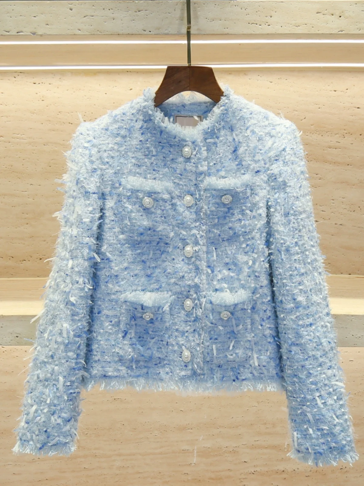 

Роскошный женский кардиган-пальто с открытыми рукавами и бахромой, свободный крой, в стиле «Маленькая Франция», осенний тренд 2025 года