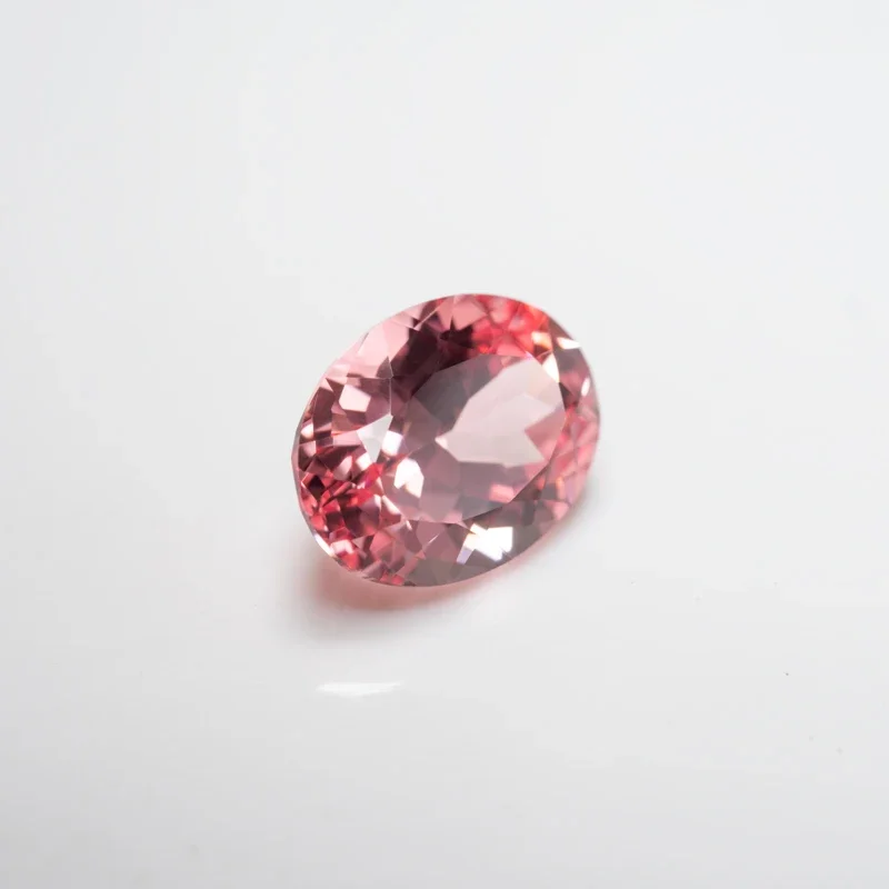 مختبر نمت Padparadscha شكل بيضاوي أحمر لوتس اللون VVS1 الأحجار الكريمة للسحر DIY بها بنفسك صنع المجوهرات سوار شهادة قابلة للاختيار