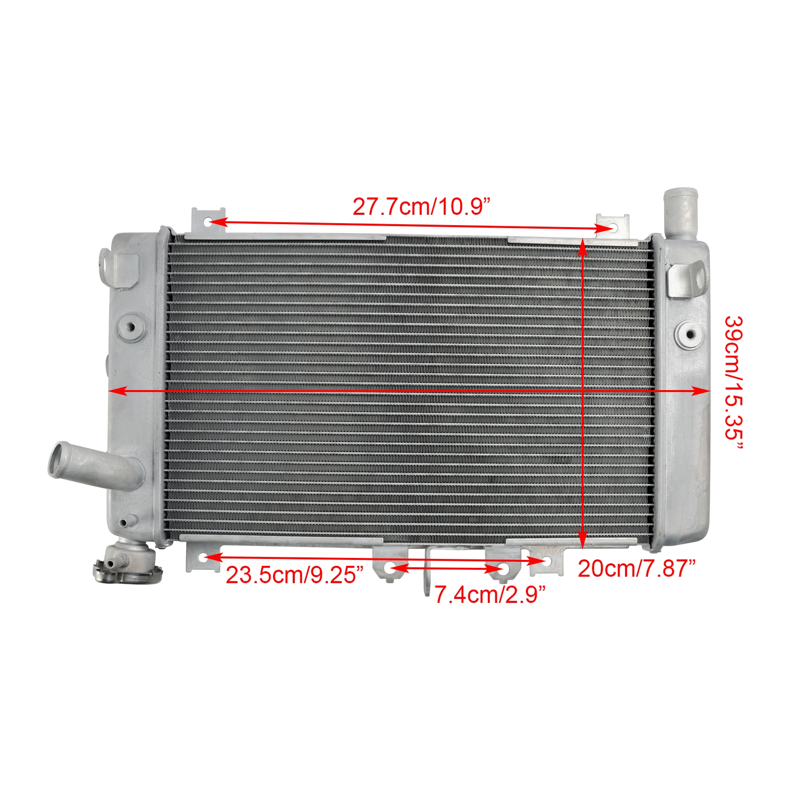 39060-0758 Radiator Cooling Engine Cooler for Kawasaki ZX-4R ZX-4RR 2023 2024