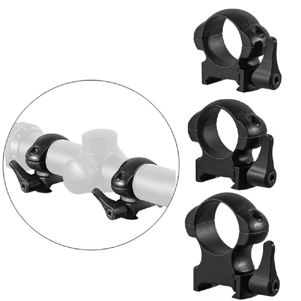 2PCS Quick Detach Steel 25MM 30mm Low/Middle/High Outdoor Hunting Scope Mount Picatinny Ring Mount
