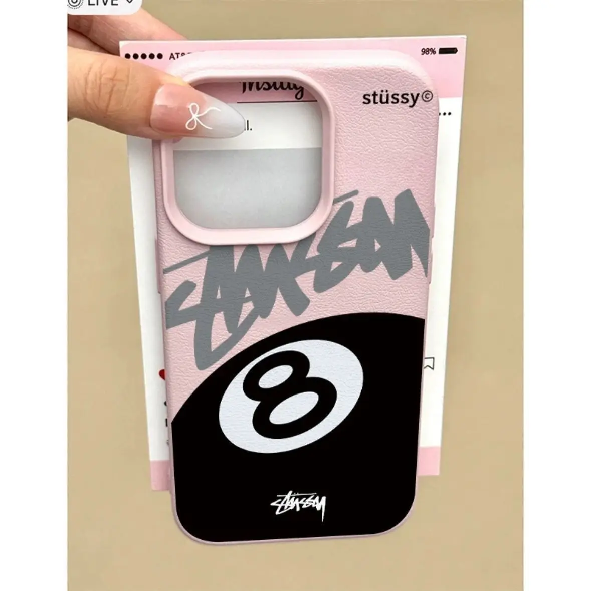 Moda Biliardo Nero 8 Numero Cassa Del Telefono Per iPhone16 15 14 13 12 11 Pro Max XR XS MAX 7 8 PLUS INS Moda Dermatoglifico Copertura