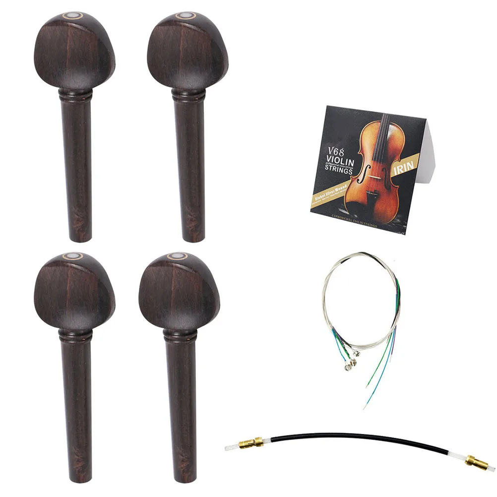 

1Set Premium Ebony Violin Accessories Fine Workmanship Elegant Design Complete Set Ideal for Professional Musicians