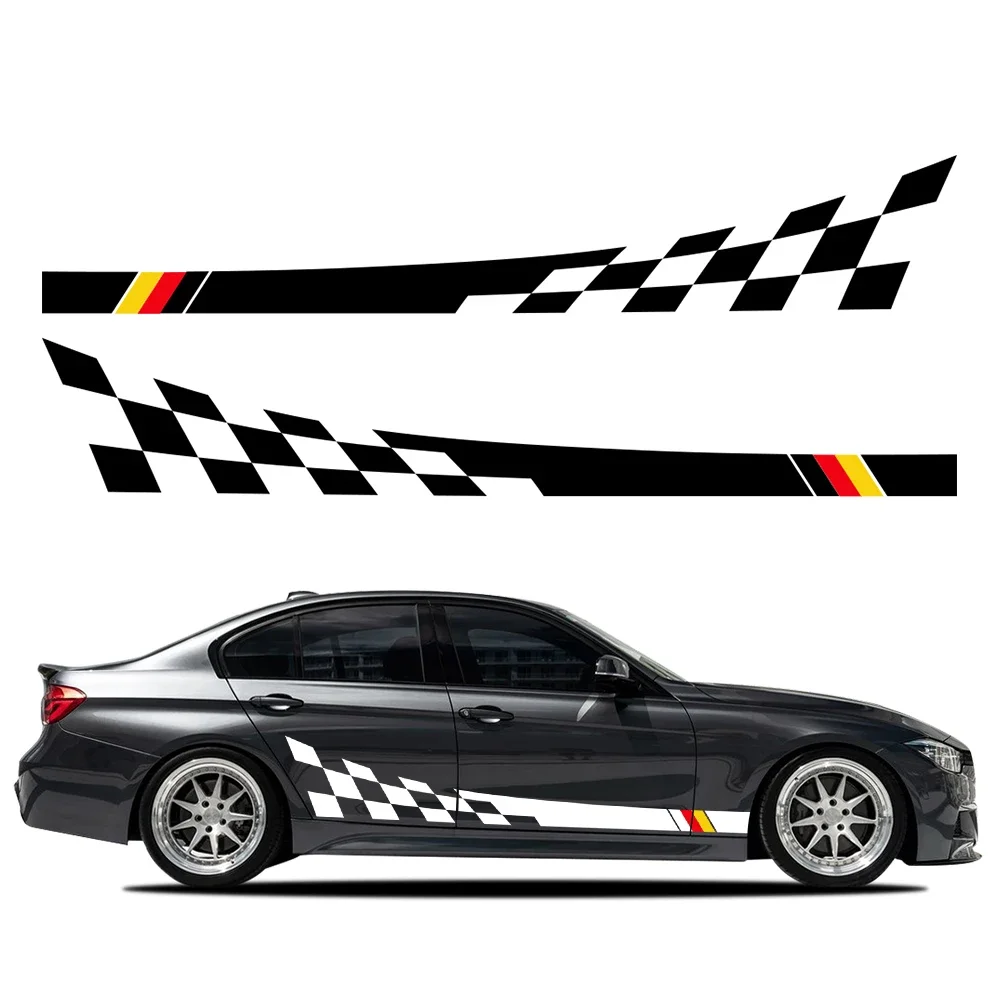 2PCS Car Door Side Skirt Stickers Vinyl Film Decal Auto Accessories For BMW 3 Series E90 E92 E93 F30 F31 F34 G20 G28 E46 E36 E30