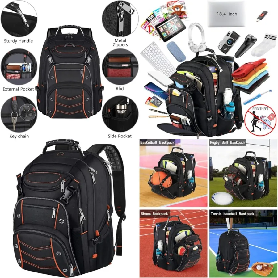 

Laptop for Men, 55L Extra Large Gamg Laptops, TSA Friendly Flight Approved and Anti-Theft Pocket