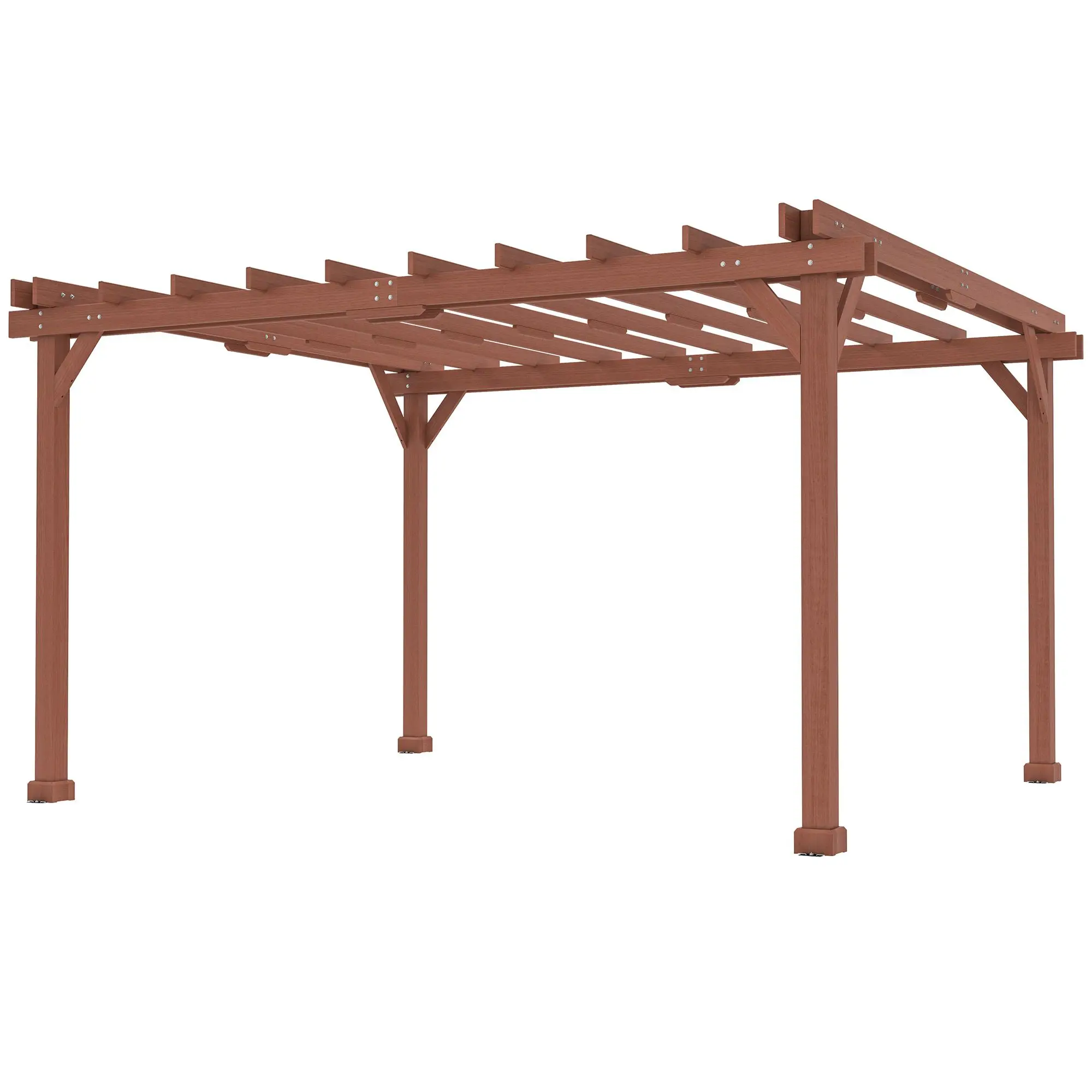 

For Outsunny 11' x 12.5' Wood Pergola, Outdoor Pergola Gazebo Grape Trellis for Patio, Deck, Backyard, Lawn