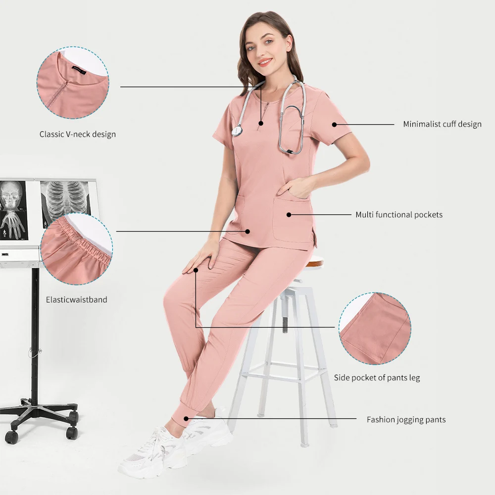 Unisex Medical Uniform Men Women Pet Nursing Scrub Sets Beauty Salon Work Clothes Doctor Costume Dentist Workwear Clinical Suits