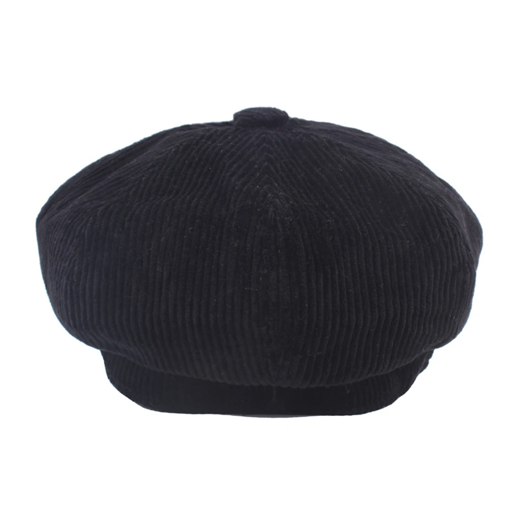 BUTTERMERE Corduroy Newsboy Cap for Female Coffee Vintage Hat  for Women Autumn Winter Brand Ladies Painter Octagonal Cap