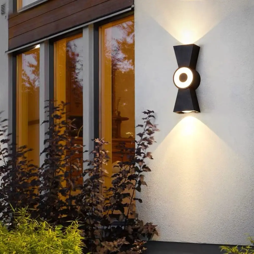 Waterproof LED Outdoor Wall Light Aluminum Alloy Housing Rust Resistant Waterproof Wall Sconce Up Down Lighting Design