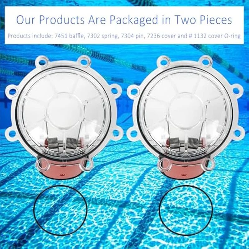 

2Set Pool 7056 Check Valve Cover With Flapper Assembly Replacement Kit For 7235, 7236, 7305, 7511, 7512 Models-AC08