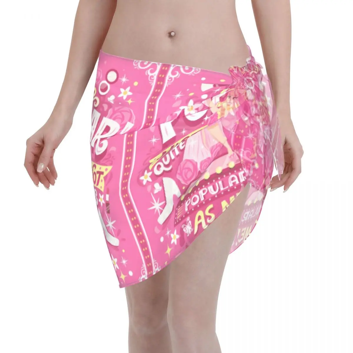 

Custom Sexy W-Wickeds Cute Queen Beach Skirt Music Movie Women Short Sarongs Beach Wrap For Swimming Pools Beach Cover ups