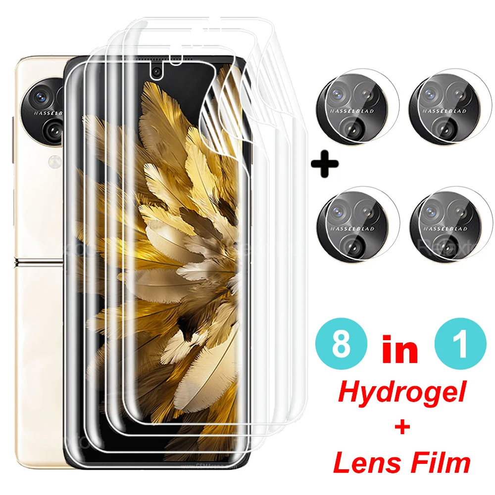 8-in-1 Hydrogel Film For Oppo Find N3 Flip 5G Screen Protector Orro FindN3Flip FindN3 N 3 Flip N3Flip 2023 PHT110 HD Lens Glass