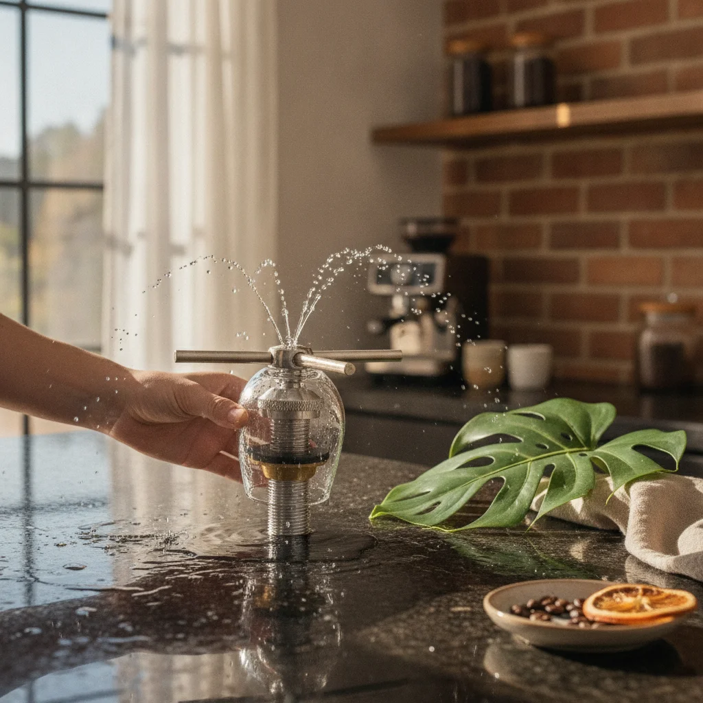 Countertop Cup Rinser Top Spray Kitchen Sink Cup Rinser Cleaning Tool No Power Required Easy Install