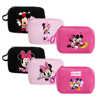 Mickey Minnie Mouse Solid Plush Coin Purse Women's Cute Wallet Card Bag Keychain Minimalist Coin Bag Wallets for Kid Gift Pouch
