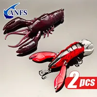 2pcs Craw Fishing Lure - 1pc Crawfish/Bass Bait with Jointed Legs, 1pc Soft Craw Artificial Bait-Ideal Gift for Angler