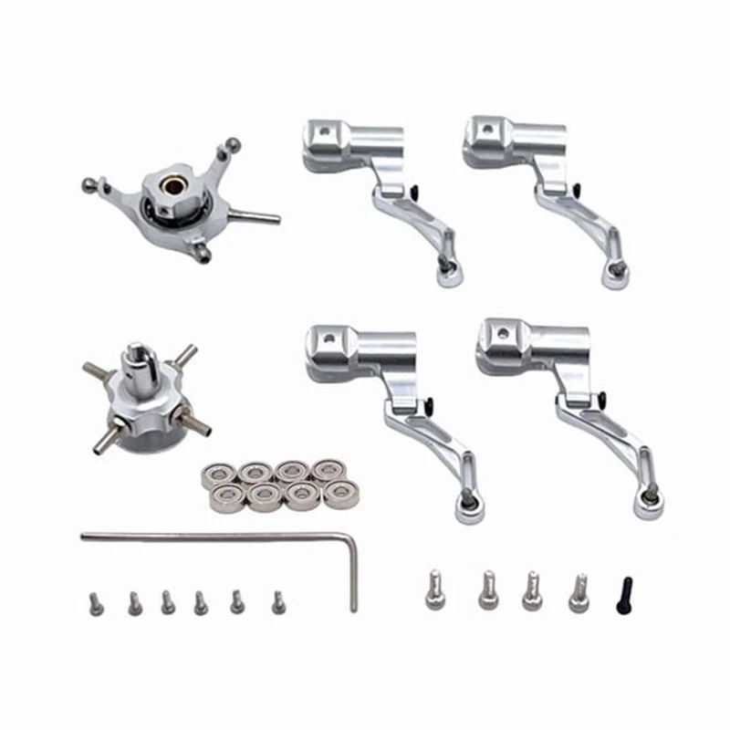 Wltoys K124 K170 Metal Rotor Head Blade Clamp Crosshead Swashplate Set RC Remote Control Helicopter Upgrade Parts Accessories