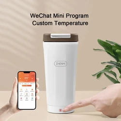 USB Electric Heating Cup 316 Stainless Steel Inner Liner Thermos Cup with Temperature Display Portable Outdoor Travel Cup 350ML