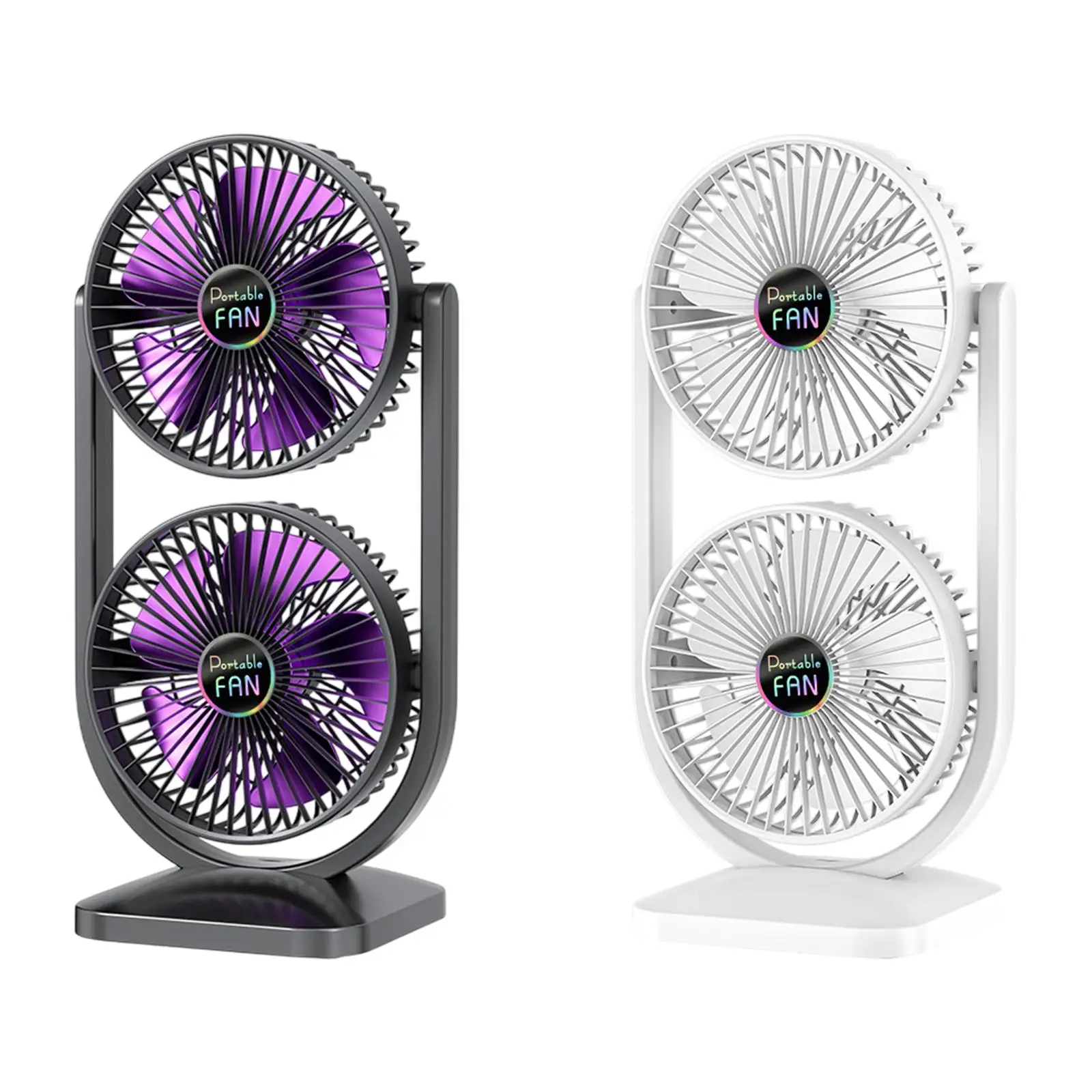 책상 팬 미끄럼 방지 바닥 조절 가능 조용한 작동 3 속도 설정 침실 캠핑 주방 홈 여행용 휴대용 팬