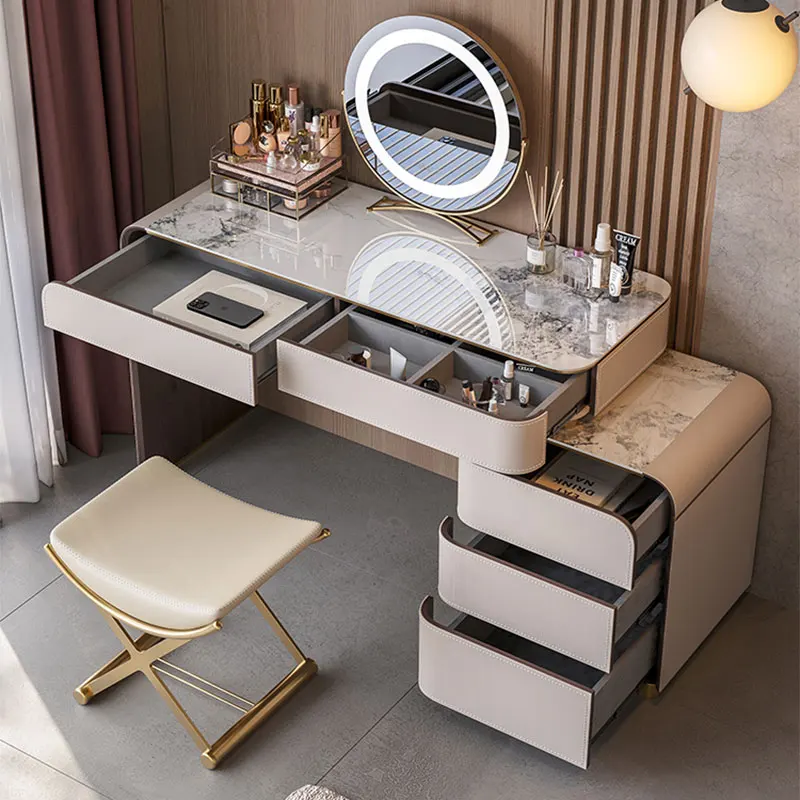 

Storage Bedroom Dressing Table Kawaii Nordic Mirror Vanity Dressing Table Mobile High End Penteadeira Para Quarto Furniture