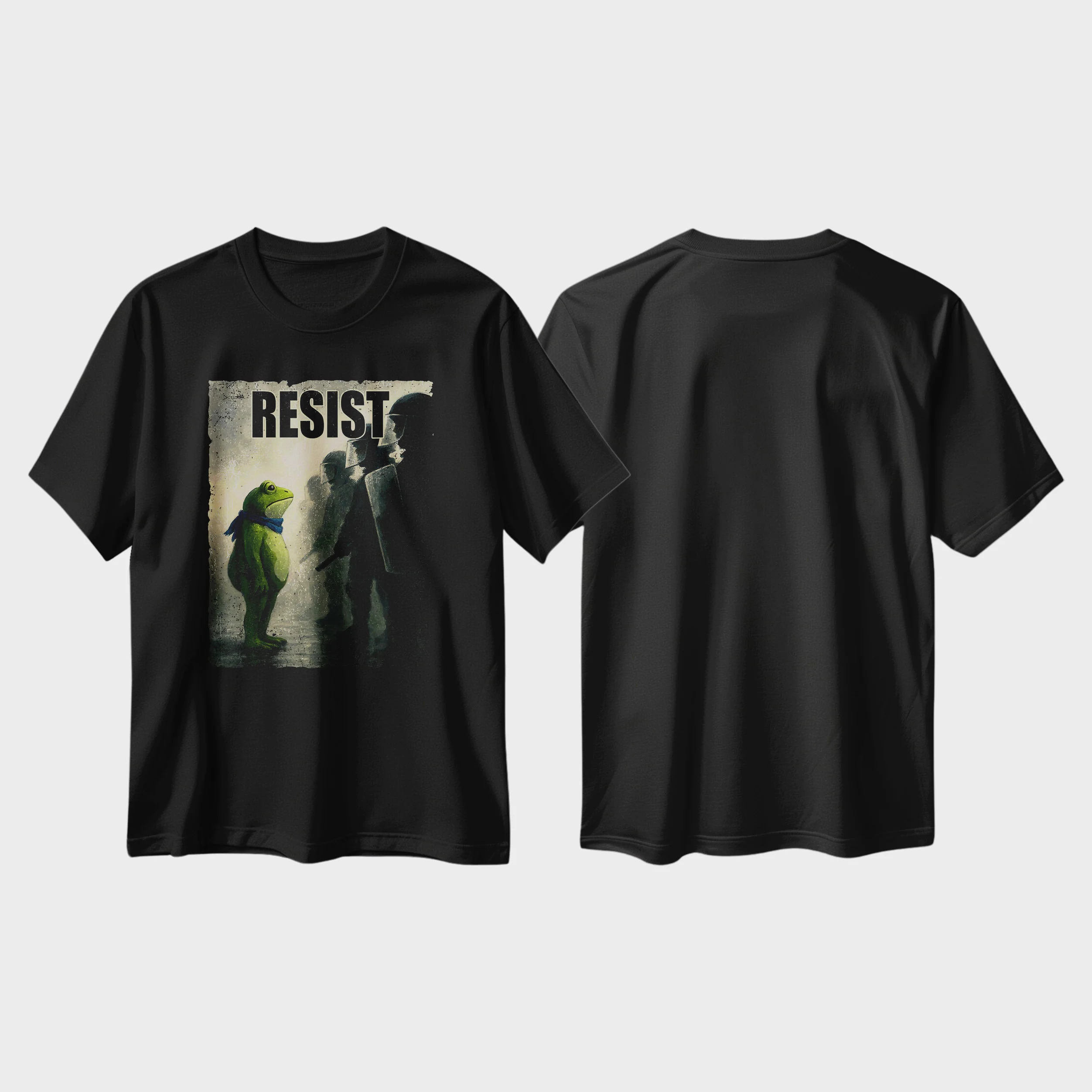 new Funny Portland Frog Resist Graphic  T Shirts Cotton Round Neck Men Women Streetwear Tees Short Sleeve Harajuku Breathable