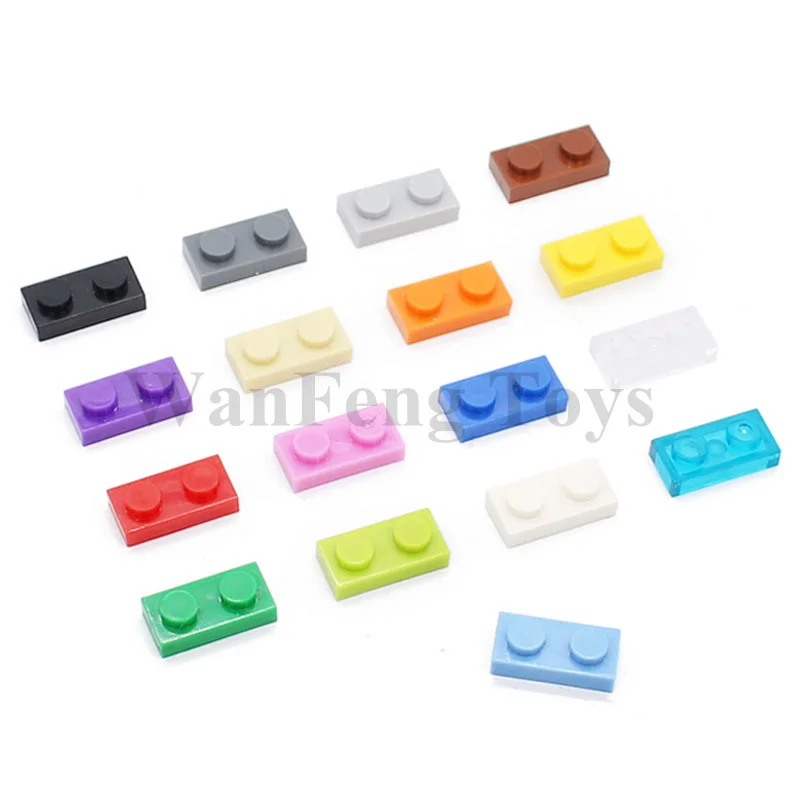 200PCS MOC Baseplate 1x2 Base Board Building Blocks DIY Construction Bricks Model Kit Parts Accessories Compatible with 3023