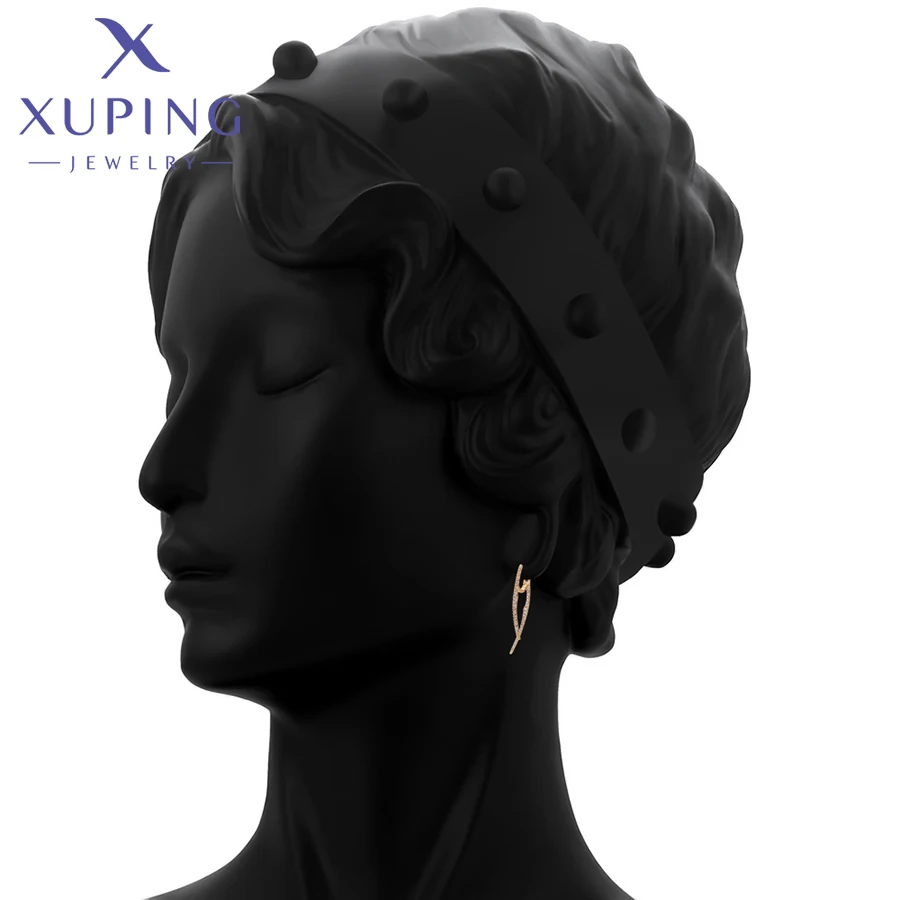 Xuping Jewelry Neu eingetroffene elegante modische Creolen mit goldfarbenen Ohrringen für Damen, Schmuck, Geschenk, X001135378 – Detail 14