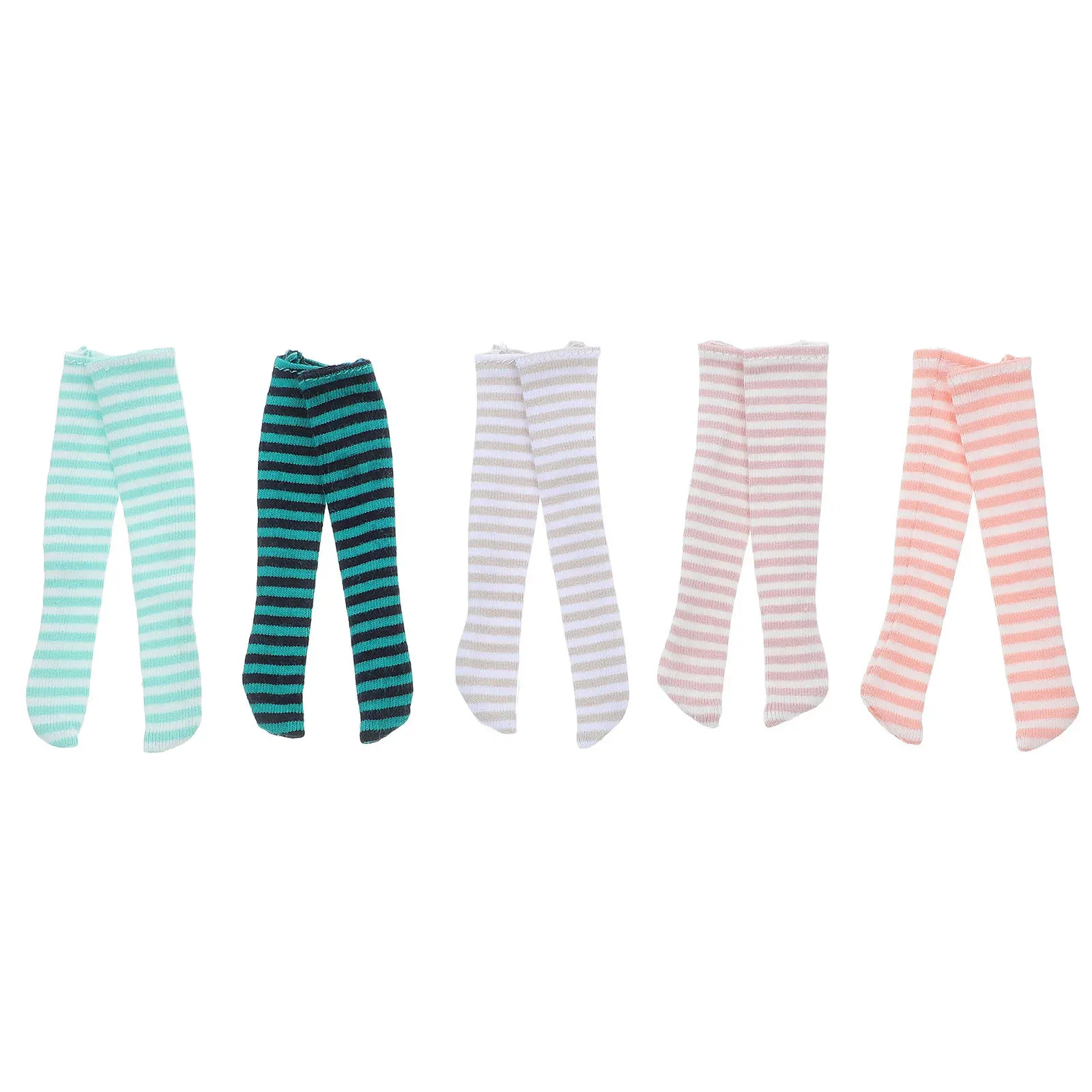 

5 Pairs Soft Striped Socks Breathable for 1 6 Scale Baby Clothes Accessories Multicolor Stylish Casual Striped Socks