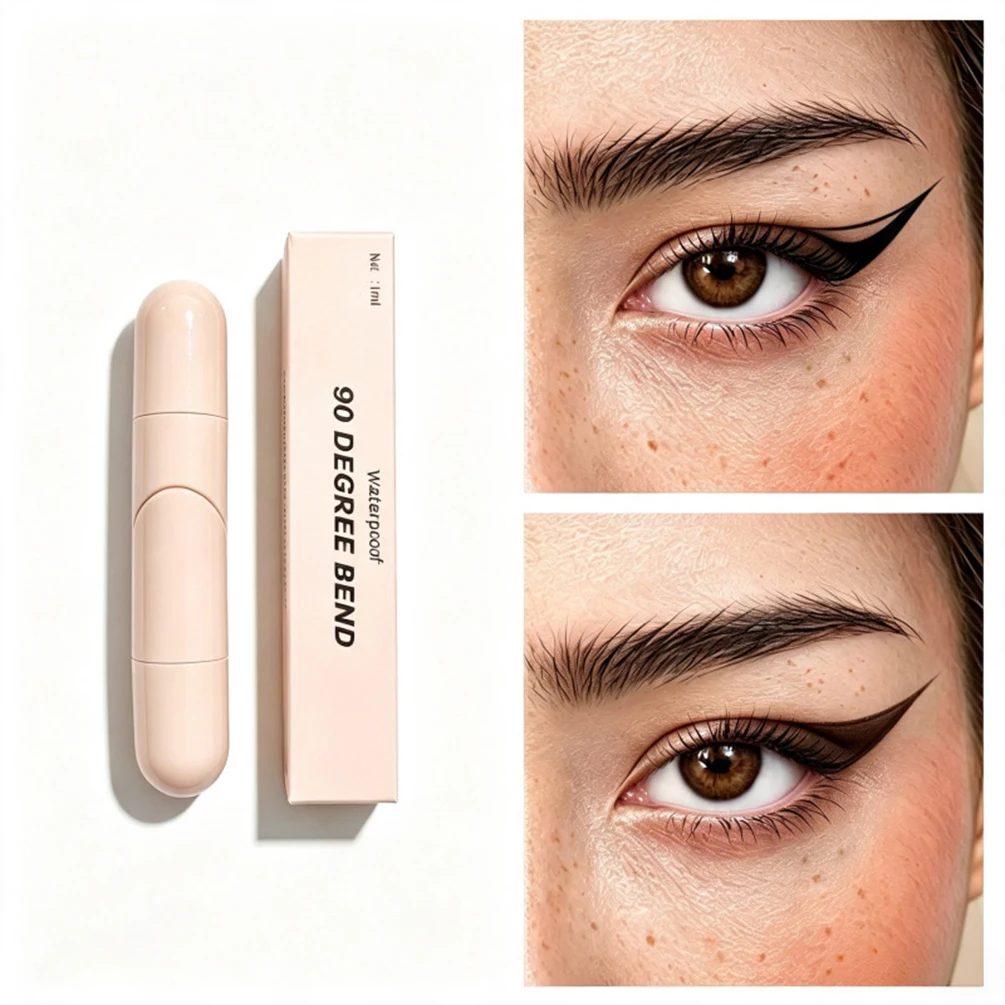2colors Eyeliner Stamp Pen Custom Logo Double-ended Rotating Wholesale Long Lasting Waterproof Sweatproof Private Label Makeup