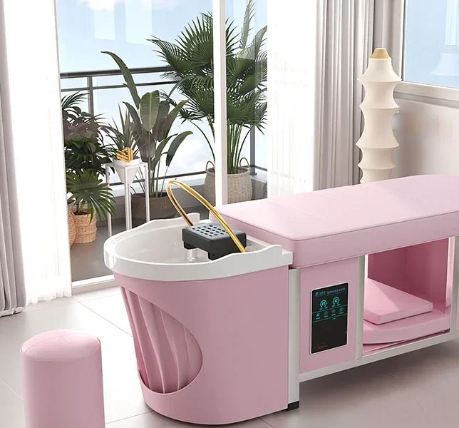 -Modern Custom Beauty Shampoo Bed for Spa Salon Hotel Hospital Supermarket Thai Hair Washing Massage Bed with Water Therapy