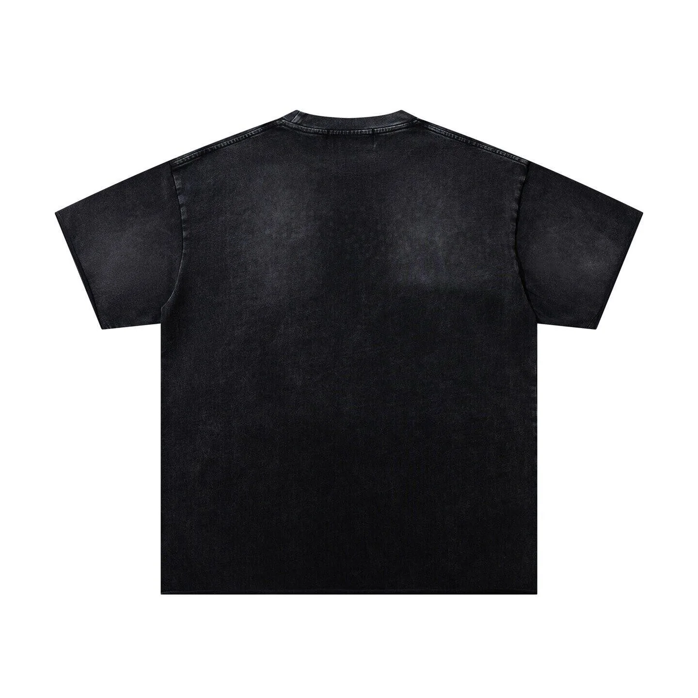 MAJESTIK Direct Injection Printed Short-Sleeved T-Shirt Loose Washed Antique Look Retro Style Decorative Beads - Trendy on Ins