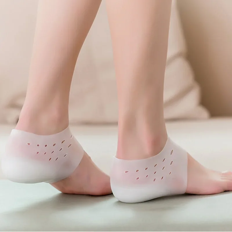 Neue Silikon-Socken mit Gel-Fersenkissen, orthopädische Fußgewölbestütze, Fersenpolster-Einlegesohlen, unsichtbare Höhenvergrößerung, Fußmassage-Pad, Unisex – Detail 6