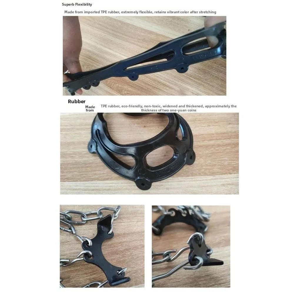 Picture 6: Durable 8/10 Teeth Ice Shoes Spike Non-slip Lightweight Ice Grippers Ice Snow Shoes Spikes for Shoes and Boots