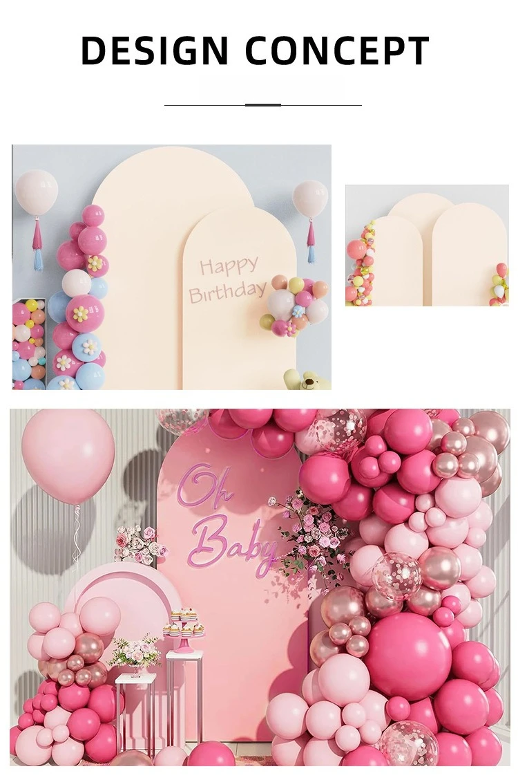 VIKAMA Einfarbiger Bogen-Hintergrundbezug, für Babyparty, Hochzeit, Verlobung, Geburtstag, Abschlussfeier, Partydekoration – Detail 5