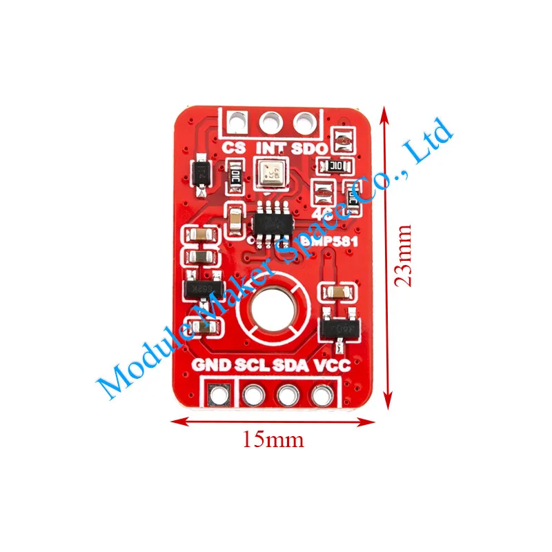 Moduł czujnika ciśnienia powietrza BMP581 o wysokiej rozdzielczości, 1/64Pa ±0.5hPa, I2C/SPI 30-125kPa, niskie zużycie energii 260µA do samodzielnie zbudowanej stacji pogodowej — zdjęcie produktu 3