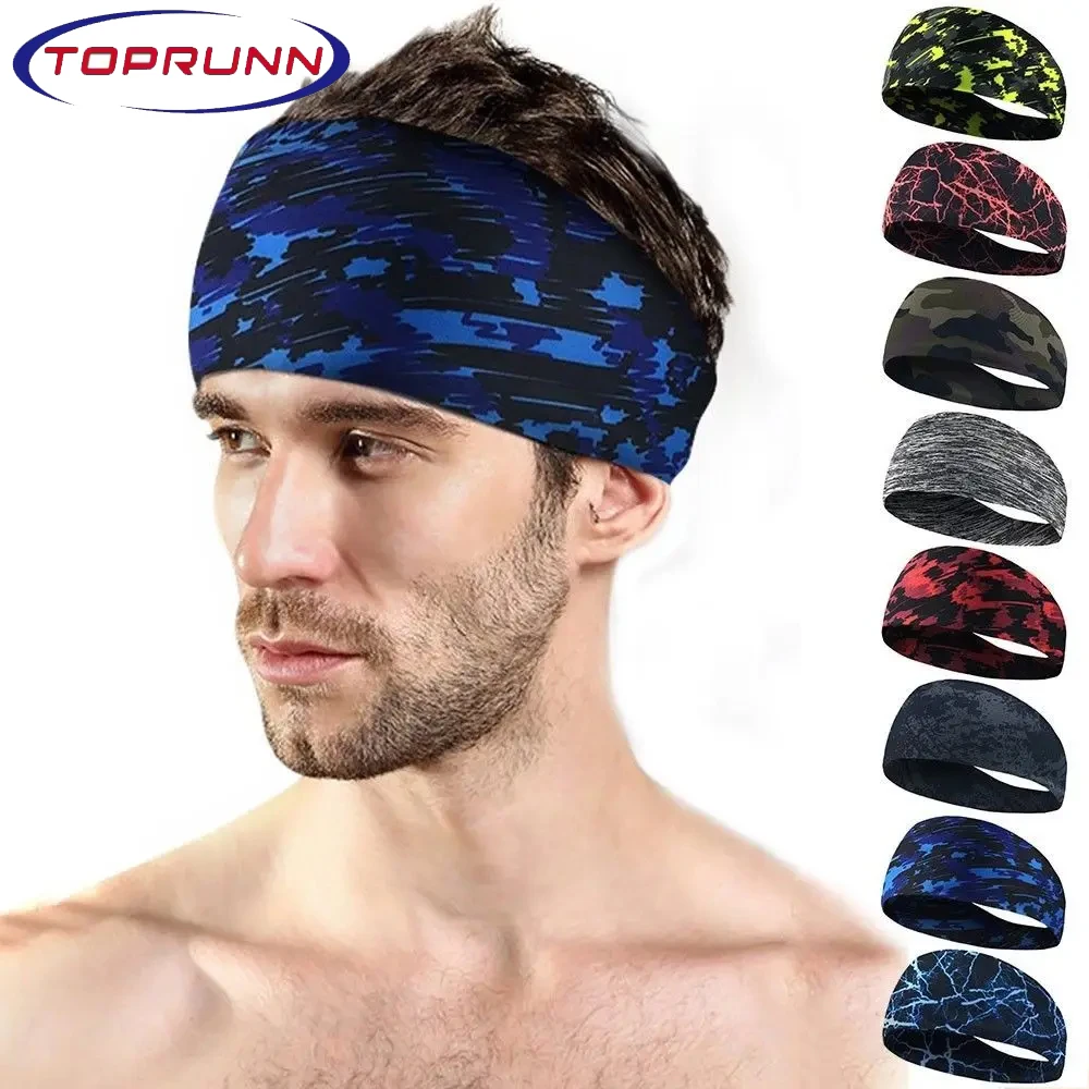 

Men Women Sports Headband Sweatband Stretch Elastic Gym Fitness Running Yoga Headwrap Breathable Quick-dry Absorbent Hair Bands