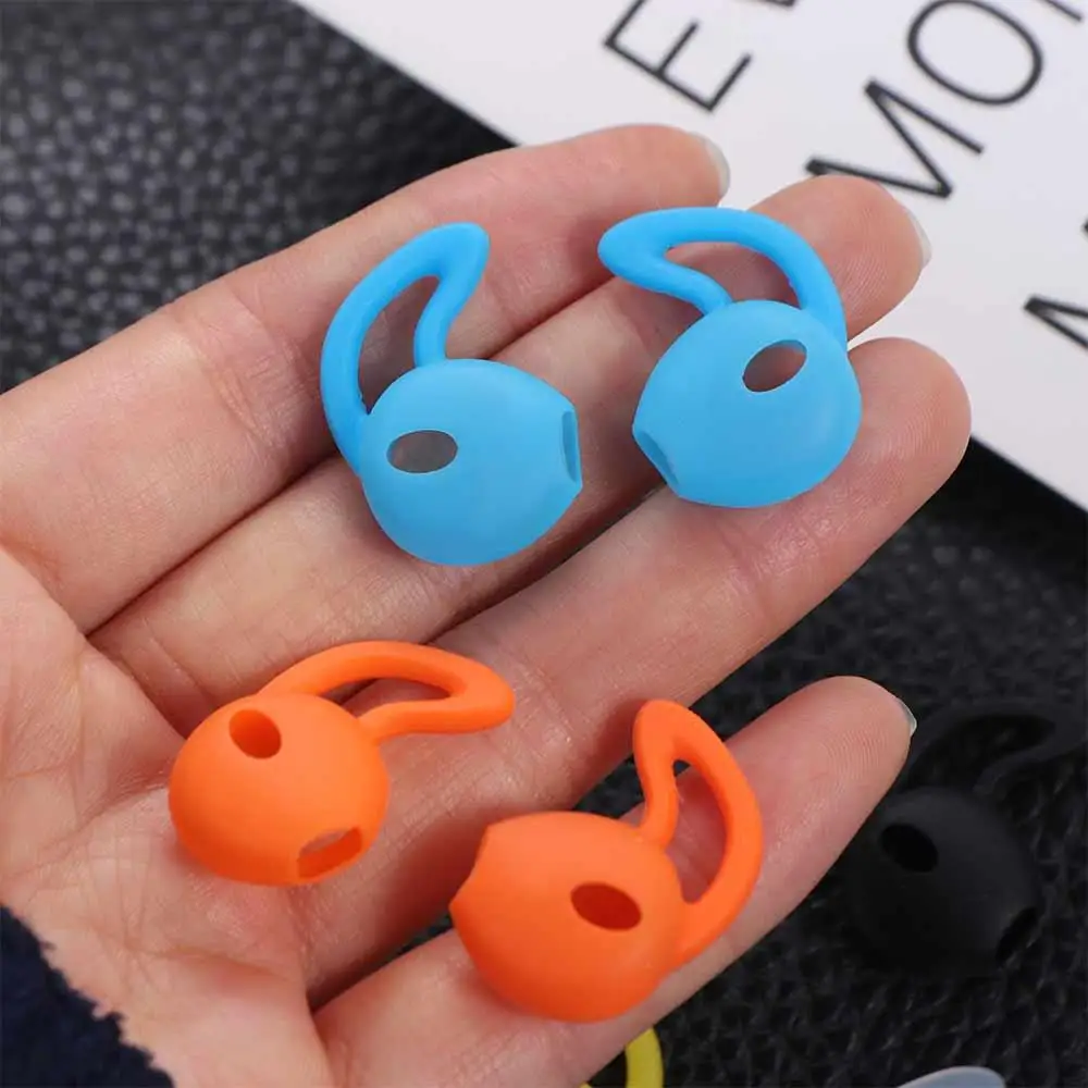 1 Pair Silicone Earphone Holder Anti Drop Prevent Falling Off Silicone Earbud Covers Non-Slip Anti Falling Protector Earphone