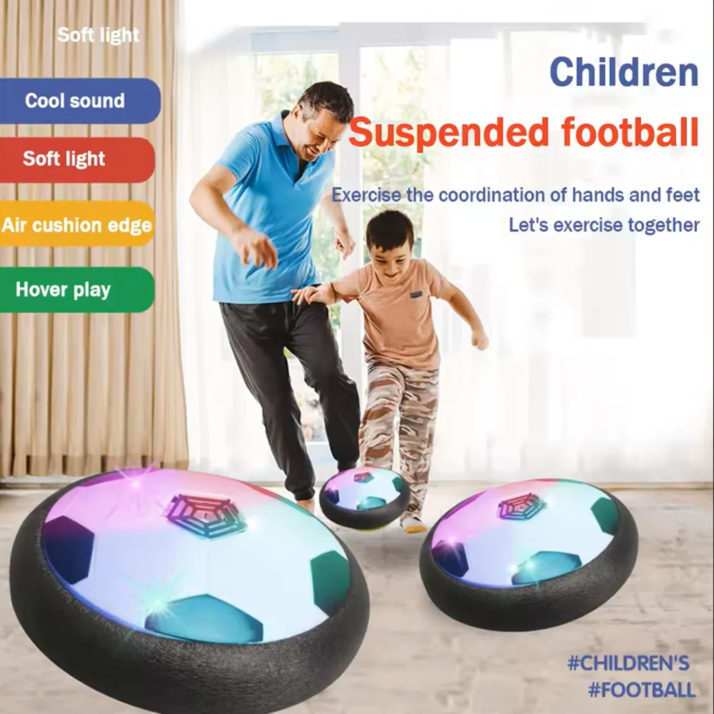LED Levitation Football Toy Air Cushion Floating Foam Soccer Ball Boy Child Toy 3 to 6 Years Kids Levitate Suspending Soccer Toy