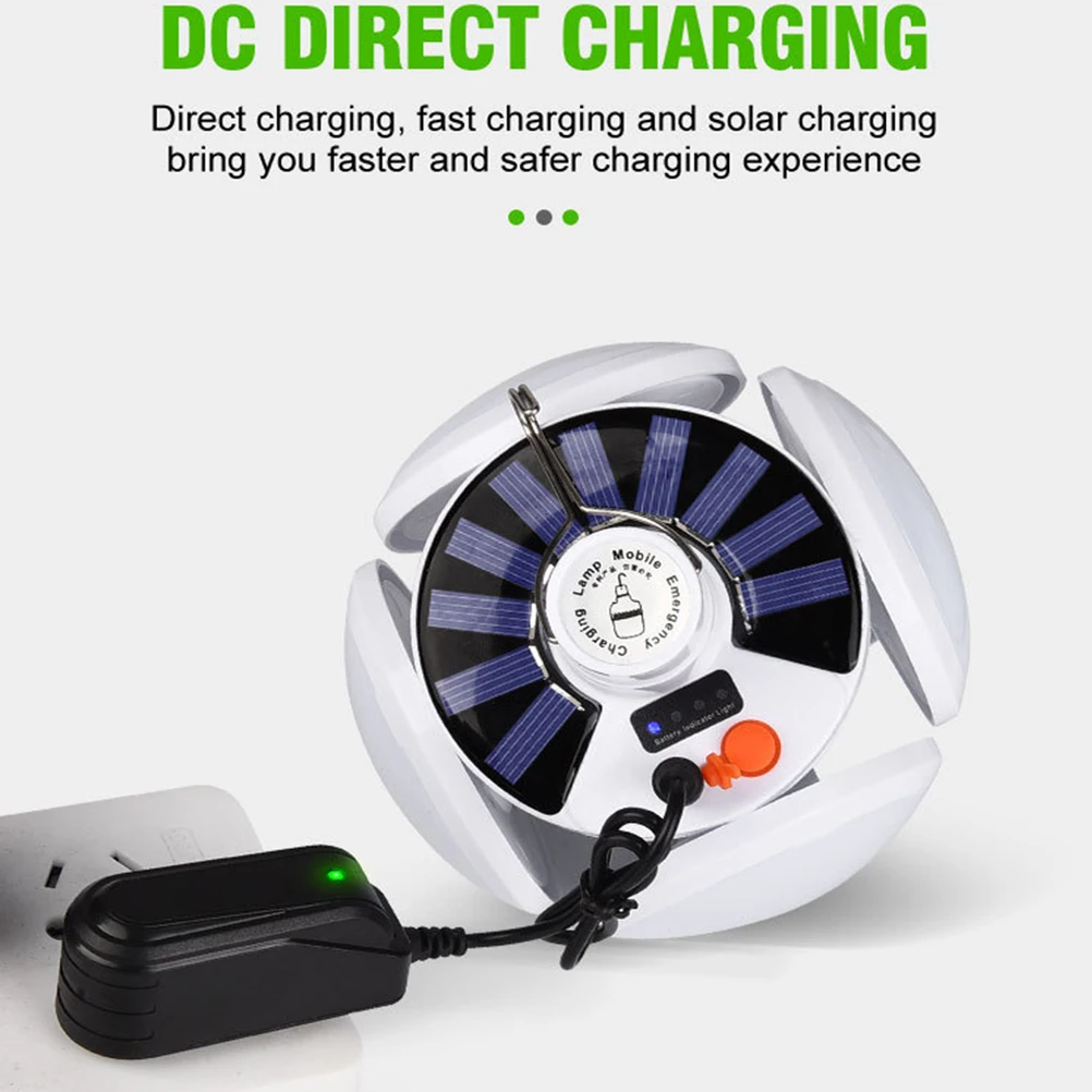 

Portable Solar LED Tent Light Camping Lantern Bright Nightlight USB Chargeable Waterproof Outdoor Hiking Fishing Beach Lamp LED