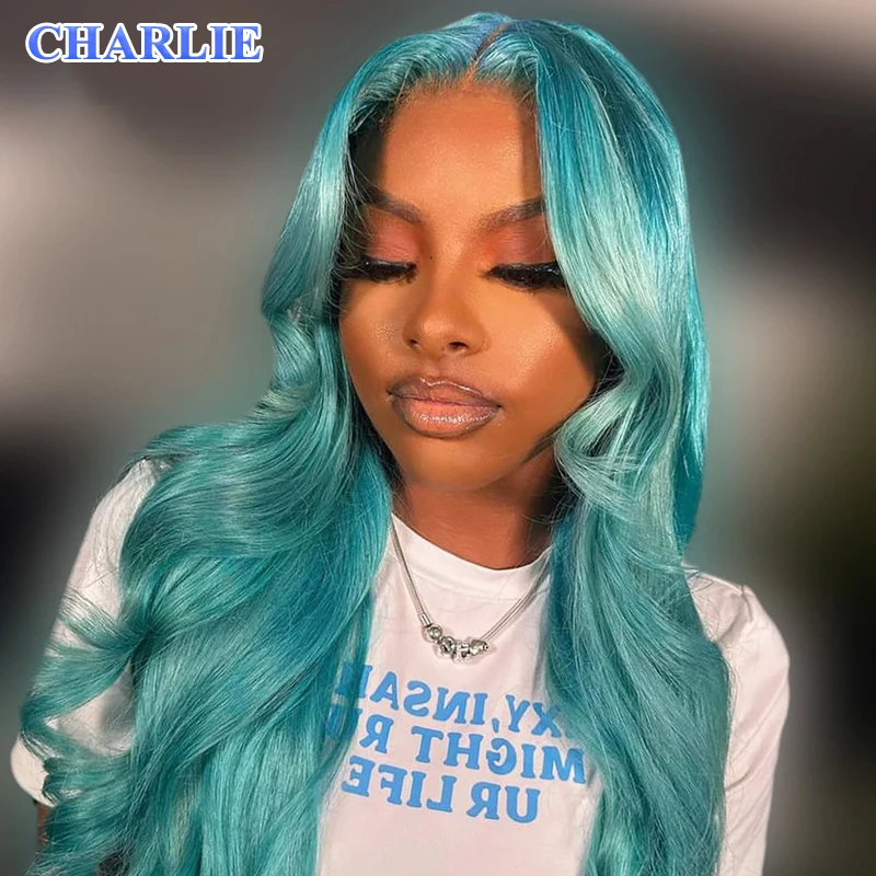 Wear And Go Glueless Synthetic Wigs Preplucked Brazilian Blue 13x4 HD Lace Frontal Synthetic Wigs 613Colored Ready To Wear Party