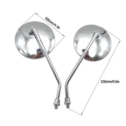 8mm Universal Motorbike Side Mirrors for 50cc-150cc Motorcycles Electrical Bike MTB Cub Scooter ATV Chromed Rear View Glasses