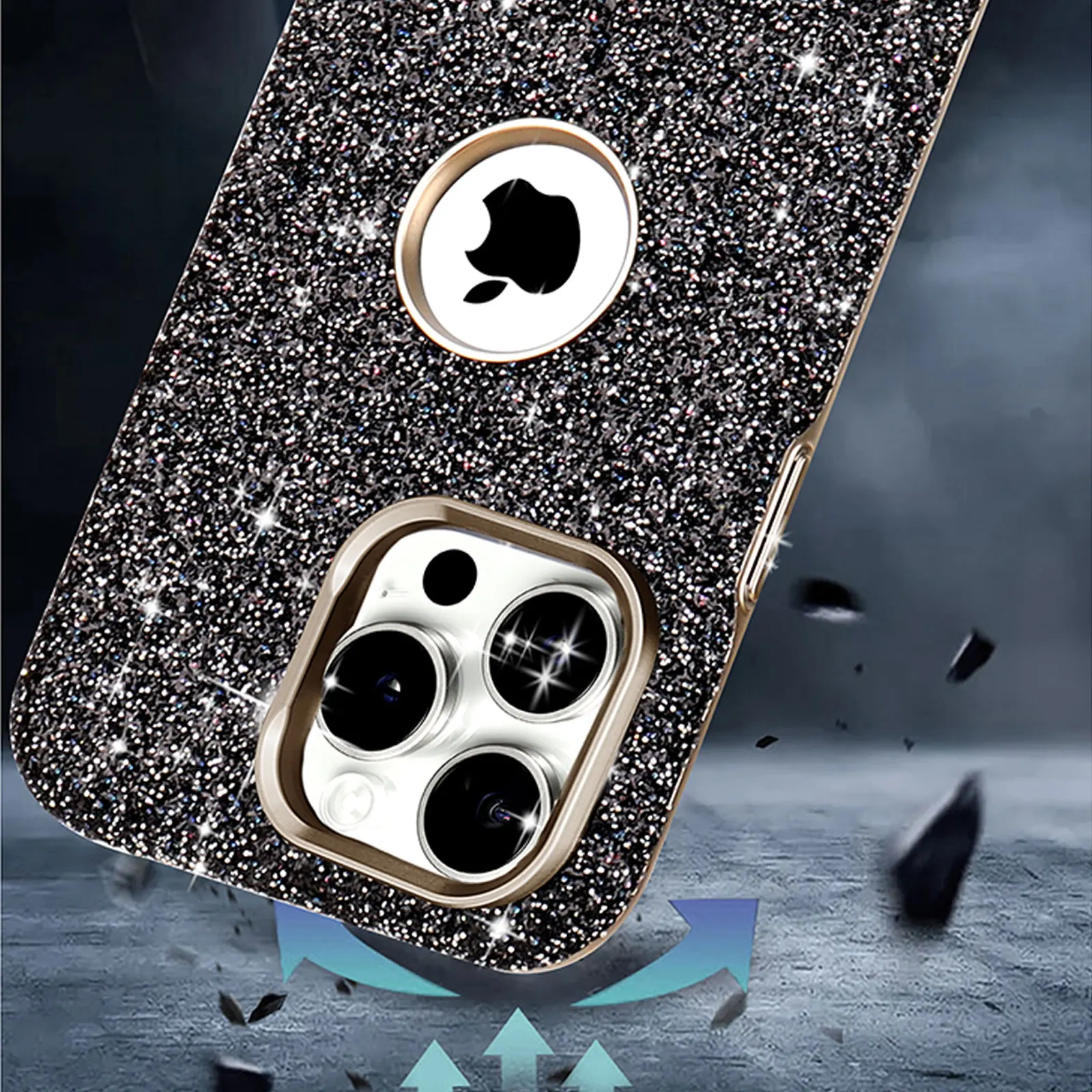 Luxury Glitter Magnetic Case For iPhone 16 15 14 Plus 13 12 Pro Max Rhinestone Cover With Electroplated Frame For Women Girl Her