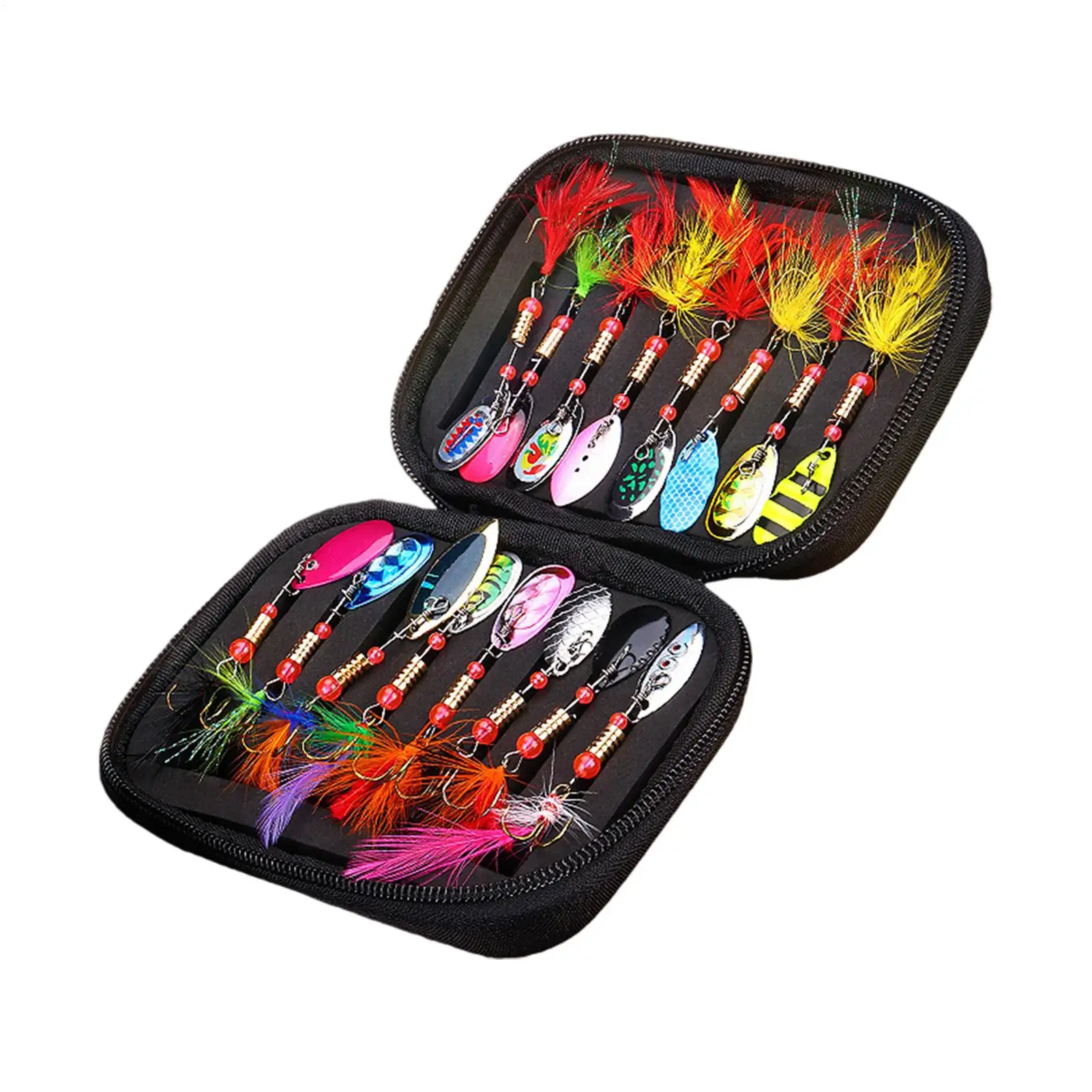 مجموعة طعوم صيد السمك مكونة من 16 قطعة طعوم سباحة صلبة وناعمة مع خطافات حادة للمياه العذبة والمياه المالحة وسمك السلمون المرقط كرابي، هدية صيد الأسماك #2