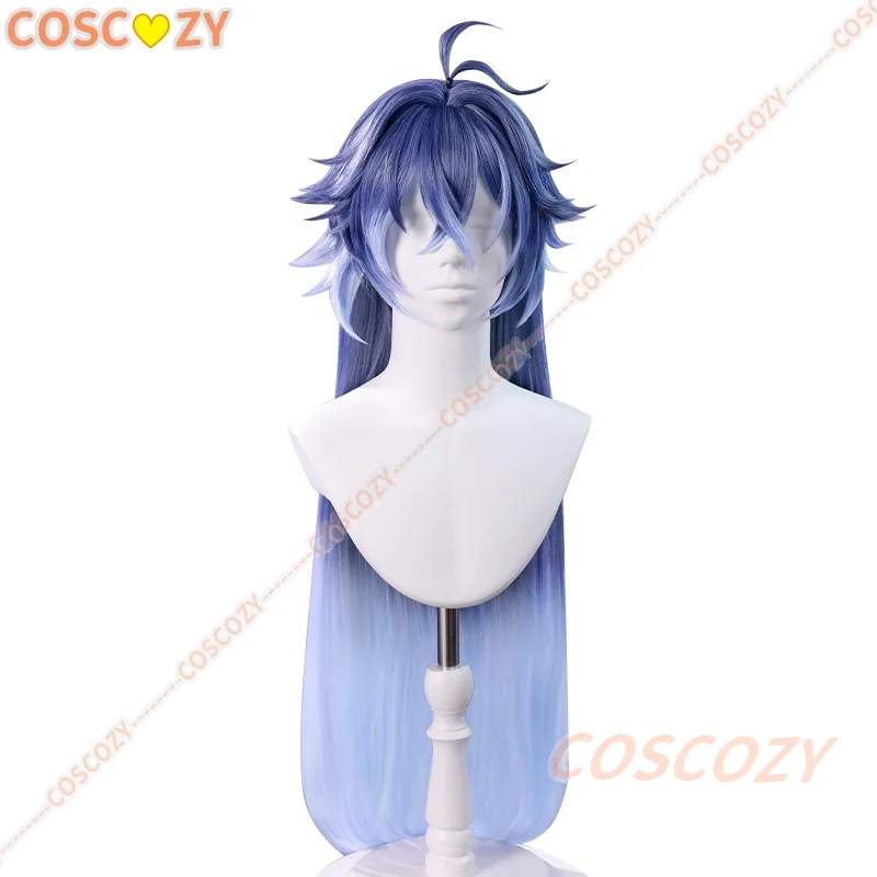 Juego Genshin Impact Flins Cosplay peluca Prop largo azul resistente al calor síntesis pelo Halloween carnaval fiesta para mujeres y hombres